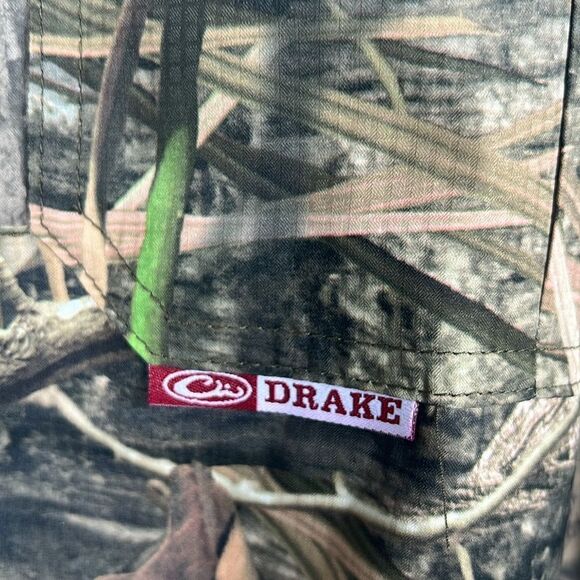 🔥Camo DRAKE WATERFOWL x OKLAHOMA SOONERS Short Sleeve Button Down Shirt - Sz XL - Picture 5 of 11